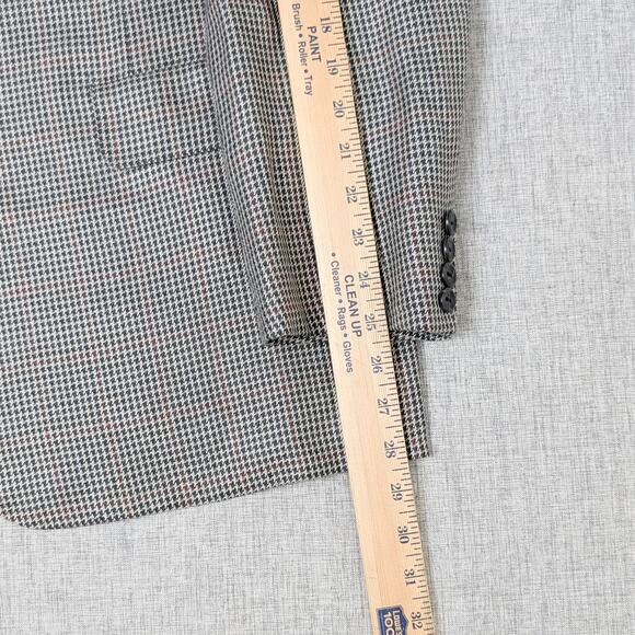Oxxford Clothes Men's Houndstooth Blazer Jacket Golden Fleece wool 46R - Picture 12 of 12